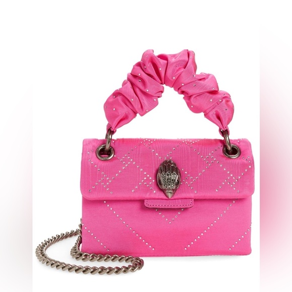 Kurt Geiger Handbags - Kurt Geiger Kensington Fuchsia Pink Mini Bag Purse Head With Rhinestones